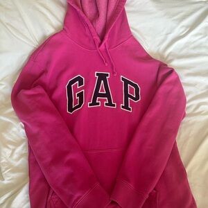 GAP UNISEX Vibrant Pink Pullover Hoodie sz medium